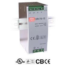 Mean Well DR-75-48 - *Discontinued* - Industrial AC/DC Din Rail Power Supply Single Output 48V 1.6A 76W by MEANWELL