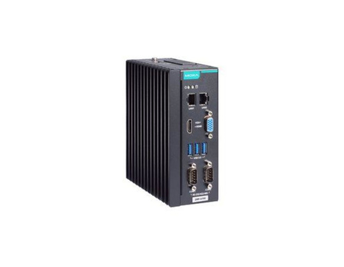 Moxa DRP-A100-E2-T-Win10 - DIN-rail type, Atom x6211E, 8GB DDR4, COMx2, LANx2, USB 3.0x3, VGA+HDMI, 12/24 VDC, 64GB CFAST, Win10 by MOXA