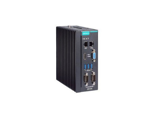 Moxa DRP-C100-C1-T-Win10 - DIN-rail type, Celeron 6305E, 8GB DDR4, COMx2, LANx2, USB 3.0x3, VGA+HDMI, 12/24 VDC, 64GB CFAST, Win by MOXA