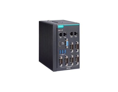 Moxa DRP-C100-C7-2L4C-T - DIN-rail type, Core i7-1185G7E, 8GB DDR4, COMx6, LANx4, USB 3.0x3, VGA+HDMI, 12/24 VDC by MOXA