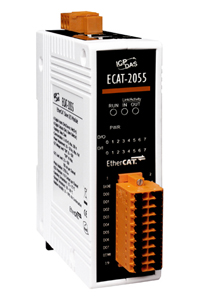 ICP DAS ECAT-2055 - 8 Channel Isolated DO, and 8 Channel DI, Dry and Wet Source by ICP DAS