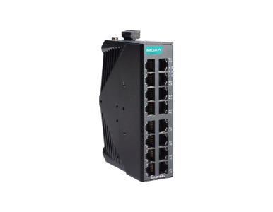 Moxa EDS-2016-ML-T - Unmanaged Ethernet switch with 16 10/100BaseT(X) ports, and -40 to 75 degree C operating te by MOXA