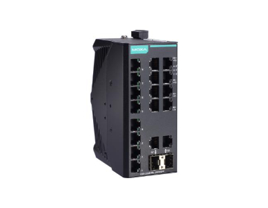 Moxa EDS-2018-ML-2GTXSFP - Unmanaged Gigabit Ethernet switch with 16 10/100BaseT(X) ports, 2 10/100/1000BaseT(X) or 100/1000Base by MOXA