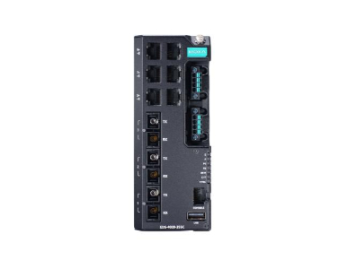 Moxa EDS-4009-3SSC-HV - Managed Ethernet switch with 6 10/100BaseT(X) ports, 3 100BaseFX single-mode ports with SC connectors by MOXA