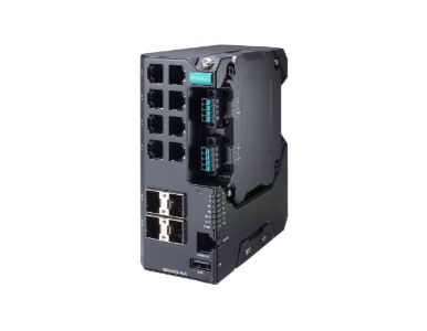 Moxa EDS-4012-4GS-HV-T - Managed Gigabit Ethernet switch with 8 10/100BaseT(X) ports, 4 100/1000BaseSFP ports by MOXA