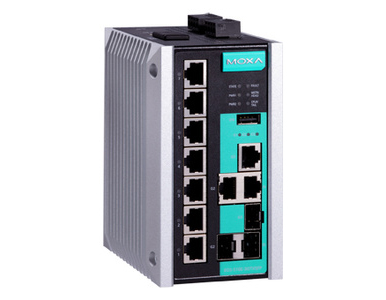 Moxa EDS-510E-3GTXSFP - Managed Gigabit Ethernet switch with 7 10/100BaseT(X) ports, and 3 10/100/1000BaseT(X) or 100/1000BaseSF by MOXA