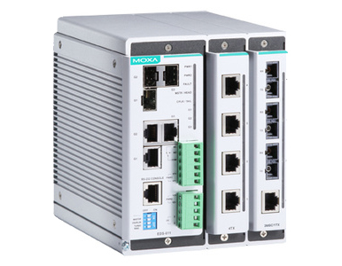 Moxa EDS-611-T - Compact managed Ethernet switch system with 2 slots for 4-port fast Ethernet interface modules, for a total of by MOXA