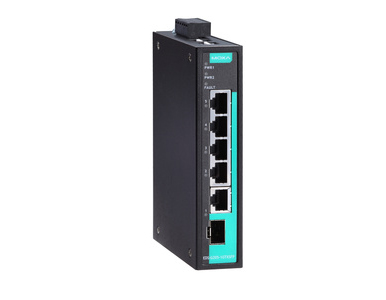 Moxa EDS-G205-1GTXSFP - Unmanaged full Gigabit Ethernet switch with 4 10/100/1000BaseT(X) ports and 1 combo 10/100/1000BaseT(X) by MOXA