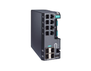 Moxa EDS-G4012-8P-4QGS-LVB - Managed Full Gigabit Ethernet switch with 8 10/100/1000BaseT(X) ports with 802.3bt PoE by MOXA