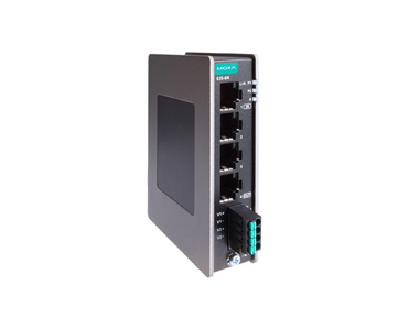Moxa EJS-04 - Industrial EtherCAT junction with 4 100BaseT(X) ports, dual 12/24/48 VDC power inputs, -10 to 60 Degree C by MOXA