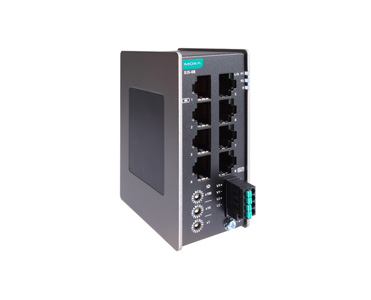 Moxa EJS-08 - Industrial EtherCAT junction with 8 100BaseT(X) ports, dual 12/24/48 VDC power inputs, -10 to 60 Degree C by MOXA