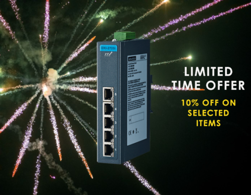 Advantech PROMOTION - EKI-2725I-CE - 5-port Ind. Unmanaged GbE Switch W/T by Advantech