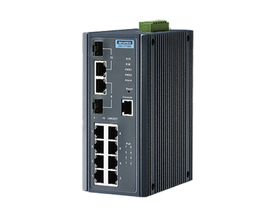 Advantech EKI-7710G-2CPI-BE - 8G + 2G Combo Managed POE+ switch w/Wide temp by Advantech