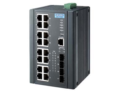 Advantech - 16GE PoE + 4G SFP Managed Switch w/ Wide Temp. by Advantech