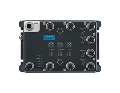 Advantech EKI-9508G-MPW-B - EN50155 M12 8GE PoE Managed SW, 24~110VDC by Advantech