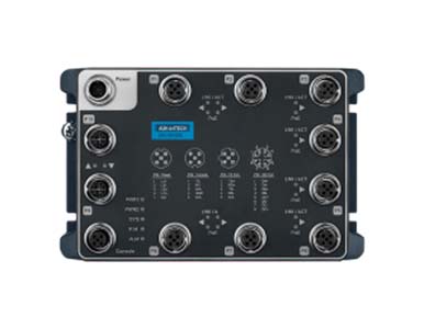 Advantech EKI-9510E-2GMPW-B - EN50155 M12 8FE PoE + 2GE Managed SW, 24~110VDC by Advantech