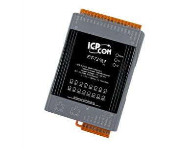 ICP DAS ET-7250A - Ethernet I/O Module with 2-port Ethernet Switch, with 12-channel Digital Input, 6-channel Digital Output (RoH by ICP DAS