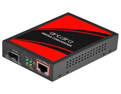 Antaira FCU-2805P-SFP 10/100/1000TX To SFP (Mini-GBIC) Media Converter w/ IEEE 802.3at PoE+ Injector Port by ANTAIRA