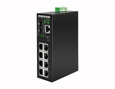 Patton FP2008E/4SFP/4AT4BT/48DC - Managed Industrial PoE+ Ethernet Switch;  4 x PoE+ 10/100/1000 (30 watts/port); 4 x PoE BT 10/ by PATTON