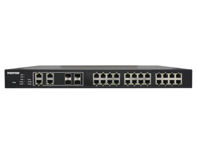 Patton FP2024E/4GE/RJ45+SFP/UI - 28-Port Industrial Gigabit POE & SFP Managed Ethernet Switch, with twenty-four 10/100 RJ-45 POE by PATTON