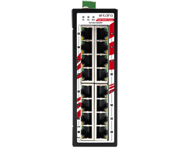 Antaira GNP-1600G - 16-Port Industrial PoE+ Unmanaged Gigabit Ethernet Switch, w/16*10/100/1000Tx (30W/Port) by ANTAIRA