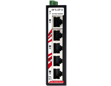 Antaira GNX-0500G - 5-Port Industrial Gigabit Unmanaged Ethernet Switch, w/5*10/100/1000Tx by ANTAIRA