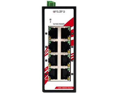 Antaira GNX-0800G - 8-Port Industrial Gigabit Unmanaged Ethernet Switch, w/8*10/100/1000Tx by ANTAIRA