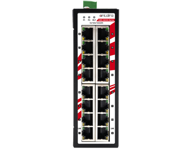 Antaira GNX-1600G-T - 16-Port Industrial Gigabit Unmanaged Ethernet Switch, w/16*10/100/1000Tx; EOT: -40C ~ 75C by ANTAIRA
