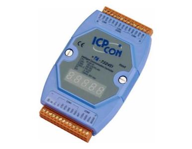 ICP DAS I-7524D - Embedded Communication  Controller with 4 Ports and Display. Supports operating temperatures between -25 to 75 by ICP DAS