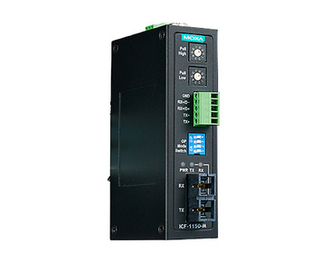 Moxa ICF-1150-M-SC-T - Industrial RS-232/422/485 to Fiber Optic Converter, SC Multi-mode, -40 to 85  Degree C by MOXA