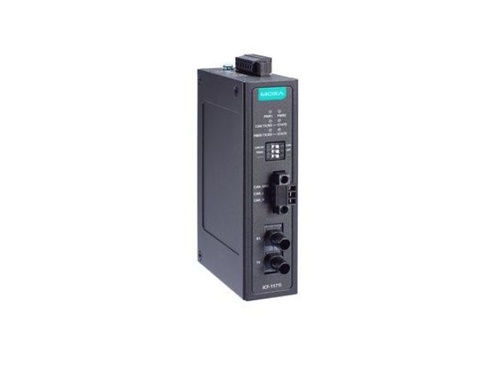 Moxa ICF-1171I-M-ST-T - Industrial CAN to Fiber Optic Converter for Distance Extension, ST Multi-mode, -40 to 75 by MOXA