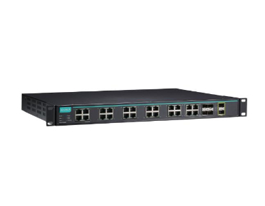 Moxa ICS-G7526A-20GSFP-2XG-HV-HV-T - Layer 2 full Gigabit managed Ethernet switch with 20 100/1000BaseSFP slots, 4 10/100/1000Ba by MOXA