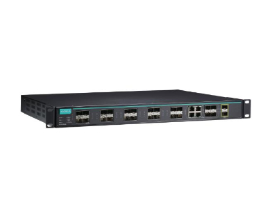 Moxa ICS-G7826A-20GSFP-2XG-HV-HV-T - Layer 3 full Gigabit managed Ethernet switch with 20 100/1000BaseSFP slots, 4 10/100/1000Ba by MOXA