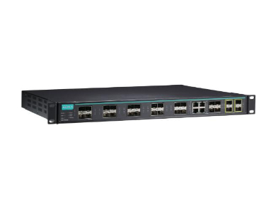 Moxa ICS-G7828A-20GSFP-4XG-HV-HV-T - Layer 3 full Gigabit managed Ethernet switch with 20 100/1000BaseSFP slots, 4 10/100/1000Ba by MOXA