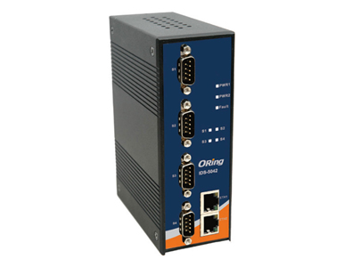 ORing IDS-5042+ - Rugged 4x RS232/422/485 to 2x 10/100TX (RJ-45 PoE client) Device Server by ORing Industrial Networking