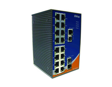 ORing IES-1162GC - Rugged 16x 10/100TX (RJ-45) + 2x 100/1000 Combo (SFP/RJ-45) by ORing Industrial Networking