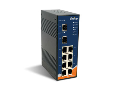 ORing IES-3082GP - Rugged 8x 10/100TX (RJ-45) + 2x 100/1000 (SFP) by ORing Industrial Networking