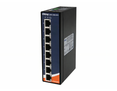 ORing IGPS-1080-24V-I - 8GE PoE Unmanaged Ethernet Switch, IEEE 802.3af/at, 24VDC, Power Isolation by ORing Industrial Networking