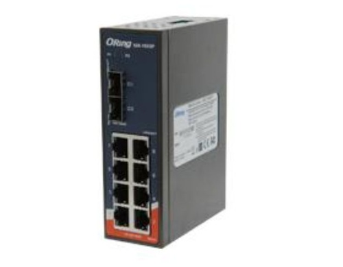 ORing IGS-182GP - Industrial 10 port unmanaged Ethernet switch with 8x10/100/1000Base-T(X) with 2x100/1000Base-X SFP port by ORing Industrial Networking