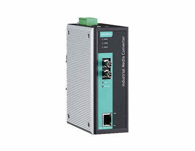 Moxa IMC-101-M-ST-T - Industrial Media Converter, multi mode, ST, -40 to 75  Degree C by MOXA