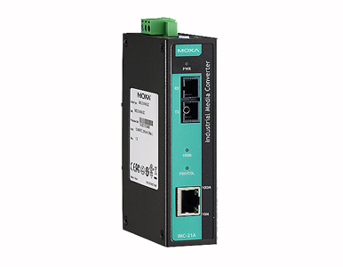 Moxa IMC-21A-M-SC - Industrial 10/100BaseT(X) to 100BaseFX media converter, multi mode, SC connector, -10 to 60   Degree C by MOXA