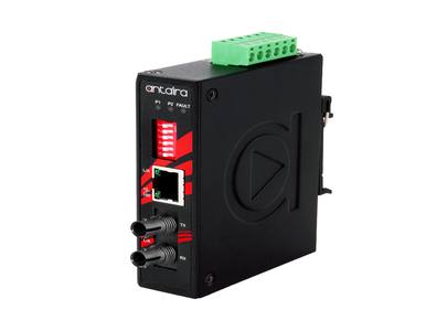 Antaira IMC-C100-ST-S3-T - Compact 10/100TX To 100FX Industrial Media Converter, Single-Mode 30KM, ST Connector; EOT: -40 Degree by ANTAIRA