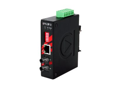Antaira IMC-C100-ST-S3 - Compact 10/100TX To 100FX Industrial Media Converter, Single-Mode 30KM, ST Connector by ANTAIRA