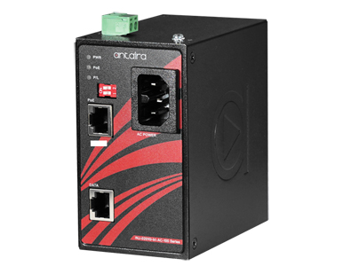 Antaira INJ-0201G-bt-AC-100-T - Industrial Gigabit PoE++ Injector - 1*10/100/1000M Base-T(X) (100W/Port) and 1*10/100/1000M Base by ANTAIRA