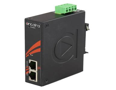 Antaira INJ-C200G-bt-T - Industrial Gigabit IEEE 802.3bt Type 4 4PPoE Injector; EOT: -40 Degree C ~ 75 Degree C by ANTAIRA
