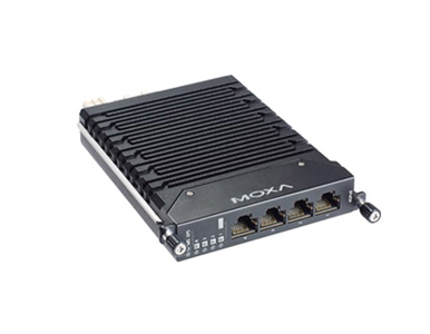Moxa LM-7000H-4GPoE - Giga Ethernet module for PT-G7728/G7828 series with 4 10/100/1000 BaseT(X) PoE/PoE+ ports by MOXA
