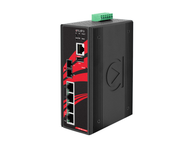 Antaira LMP-0501-M-T-V2 - 5-Port Industrial PoE+ Light Layer 3 Managed Ethernet Switches w/4*10/100Tx (30W/Port), and 1*100Fx Mu by ANTAIRA