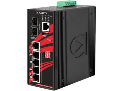 Antaira LMP-0702G-SFP-bt-24-V2 - 7-Port Industrial Gigabit IEEE 802.3bt PoE++ Light Layer 3 Managed Ethernet Switch, with 4*10/1 by ANTAIRA