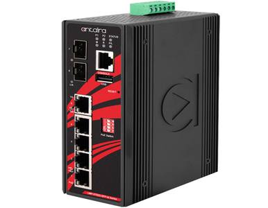 Antaira LMP-0702G-SFP-bt-T-V2 - 7-Port Industrial Gigabit IEEE 802.3bt PoE++ Light Layer 3 Managed Ethernet Switch, with 4*10/10 by ANTAIRA