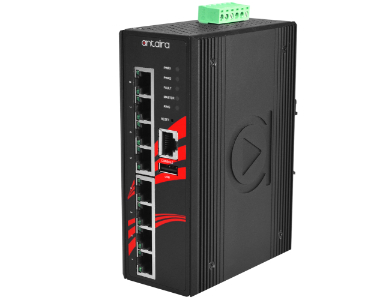 Antaira LMP-0800G-T - 8-Port Industrial PoE+ Light Layer 3 Managed Ethernet Switch, w/8*10/100/1000Tx Gigabit Ports, EOT -40~75C by ANTAIRA